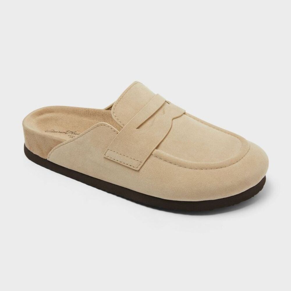 Women's Jean Clog Mule Flats - Universal Thread Light Taupe 7.5